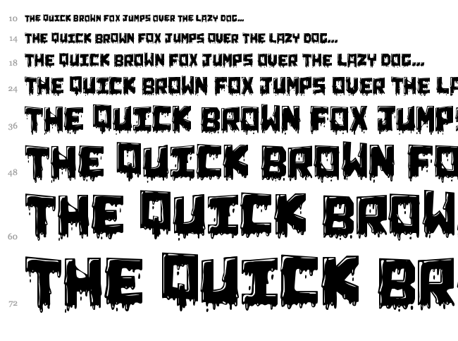 Chunq Dipped font waterfall